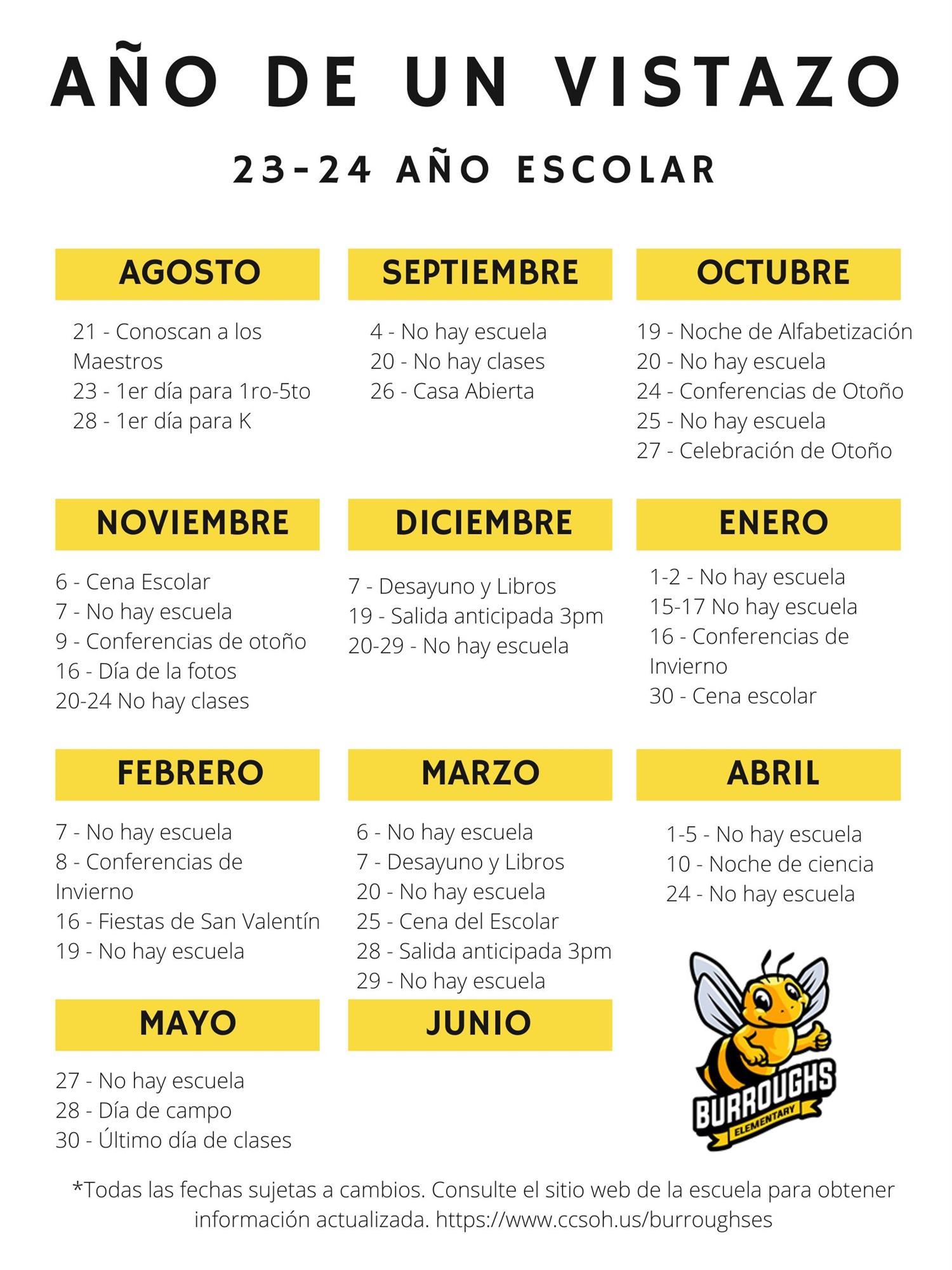 23-24 School Year Spanish